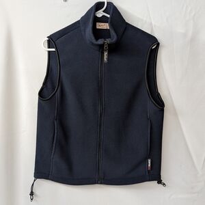 Woolrich Navy Blue Polartec Fleece Zip Up Men's Vest Size Medium